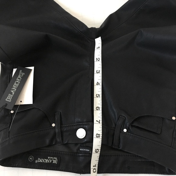 BLANKNYC Black Faux Leather Boot Cut Flare Pant 24 - Picture 6 of 14